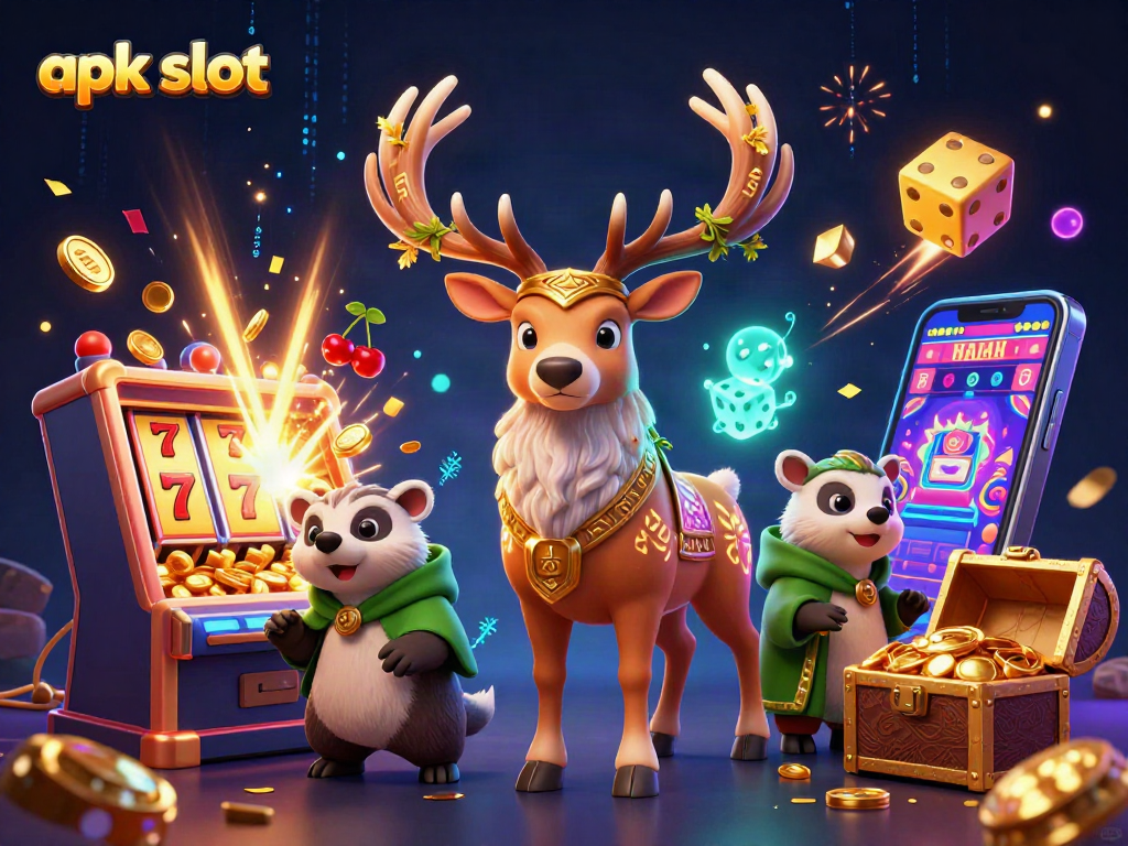 Engage with the exciting apk slot experience through captivating 3D visuals of enchanted characters and dynamic casino elements.